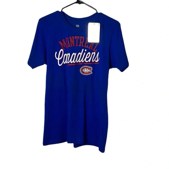 NHL FANATICS T Shirt ,  women SM or MED .Or youth XL. PTP 19”.Montreal Canadiens - Picture 1 of 11